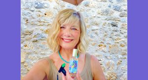 Glynis is holding a mosquito spray
