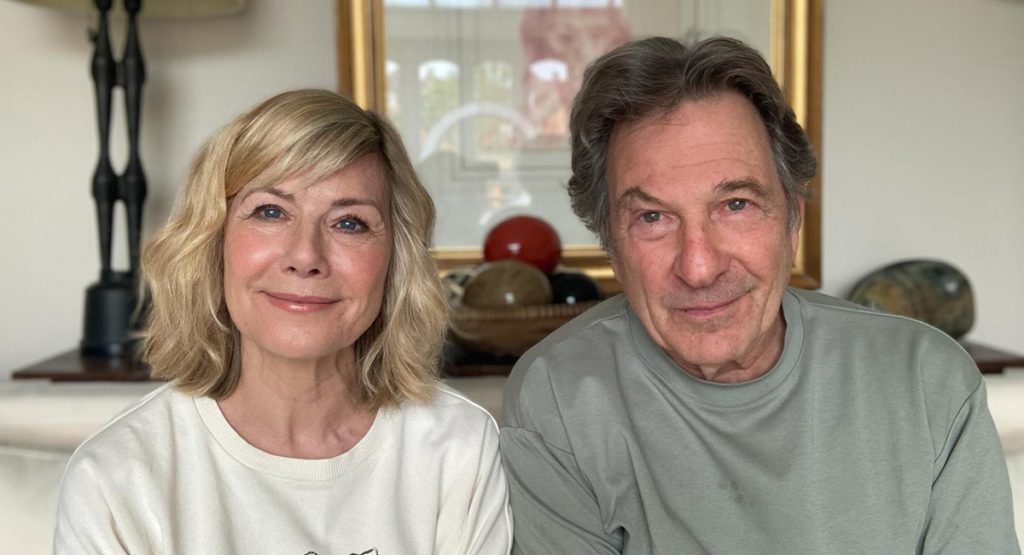 Glynis and Michael Sitting on Sofa 02 – Ageless By Glynis Barber