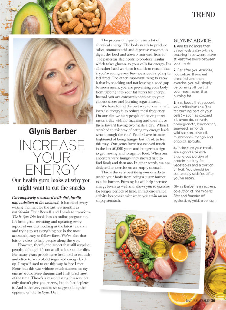 Increase your energy – Ageless By Glynis Barber