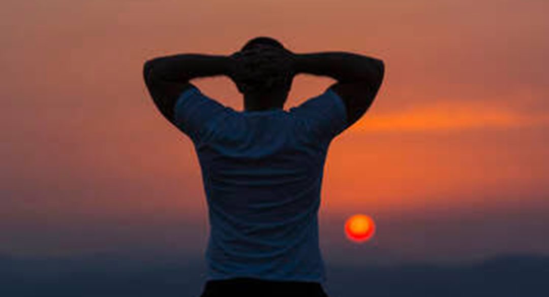 Man Viewing Sunset