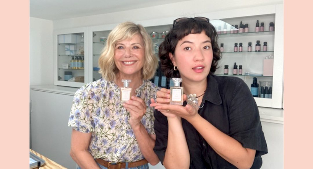 Glynis with Glenda making perfume