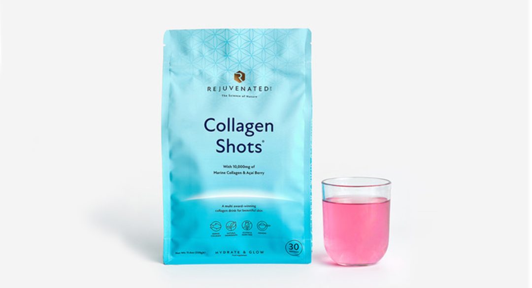 Rejuvenated Collagen Shots with glass