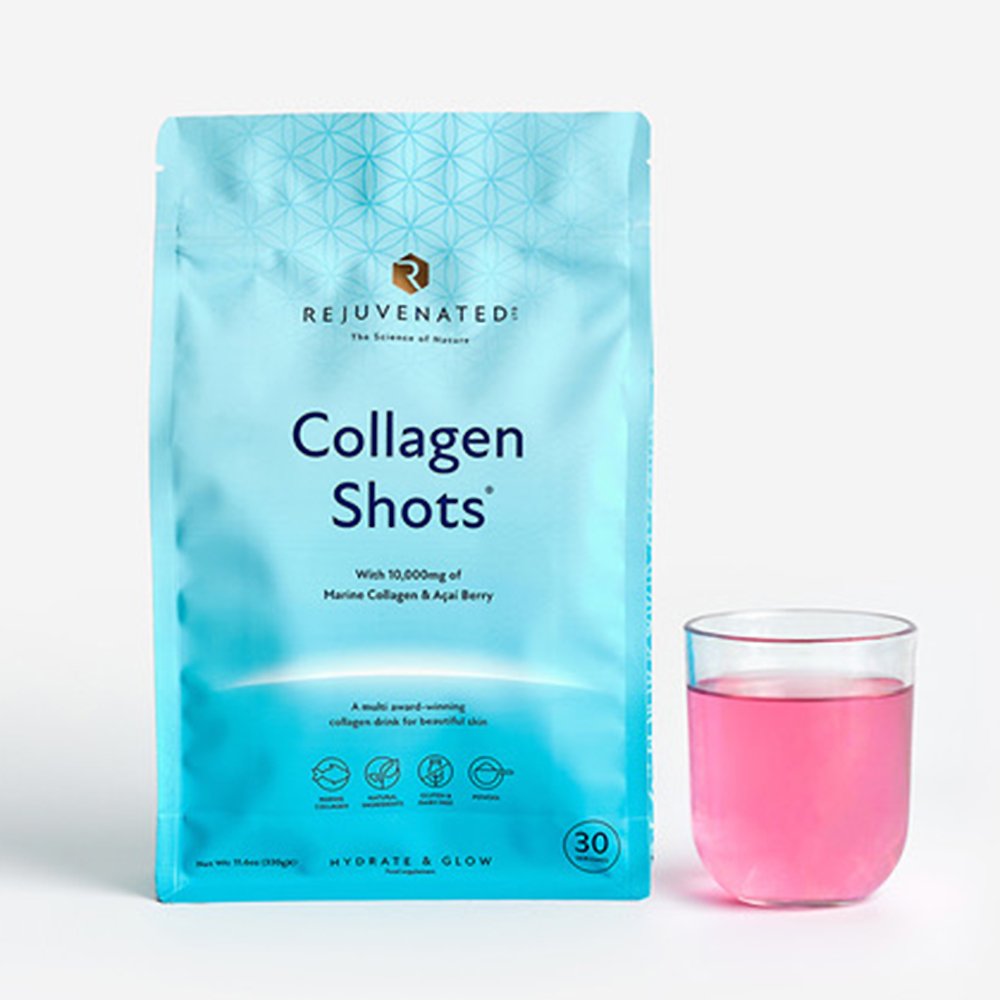 Rejuvenated Collagen Shots with glass