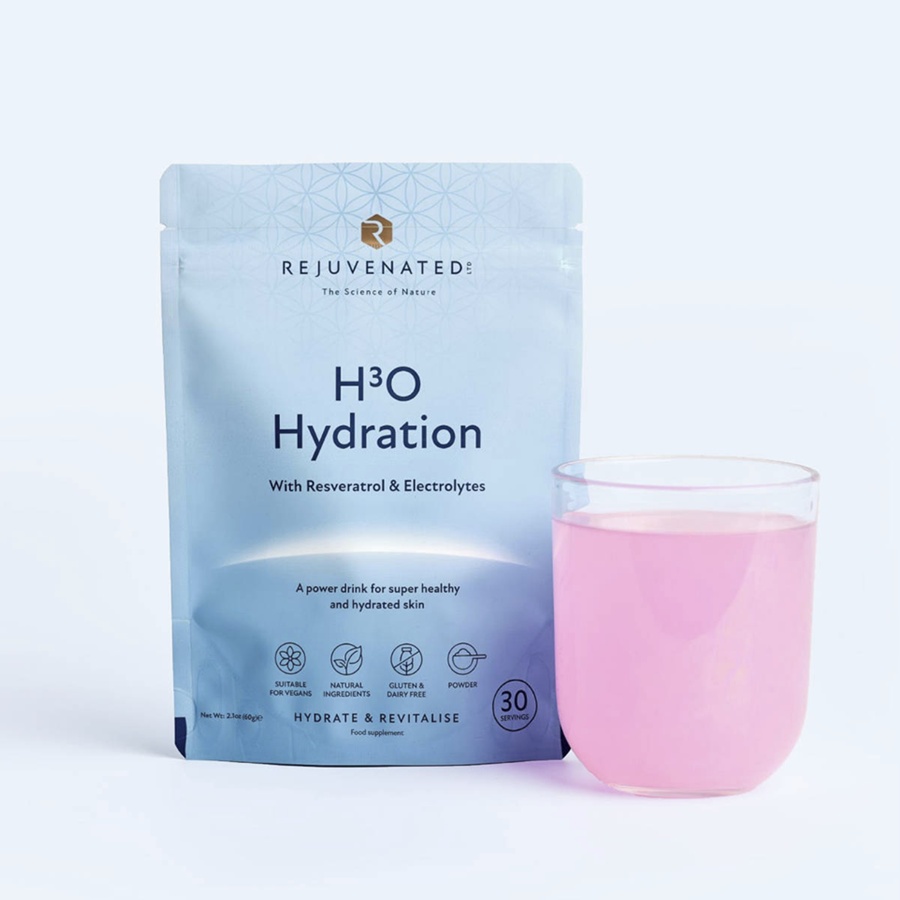 Rejuvenated H3O Hydration with glass